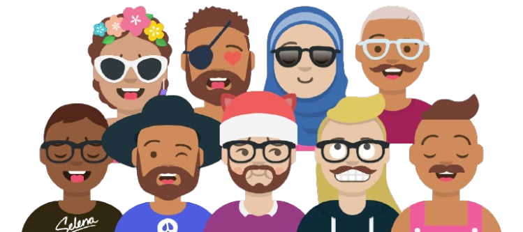 Diverse group of people collaborating